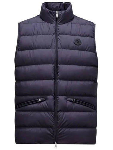 LECHTAL logo patch down vest navy men s jacket 1A00139 549SK 779 - MONCLER - BALAAN 1