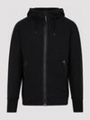 Diagonal Raised Fleece Goggle Hooded Jacket Black - CP COMPANY - BALAAN 2