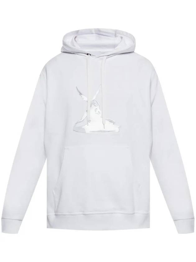 Cupid Print Cotton Hoodie White - BURBERRY - BALAAN 3