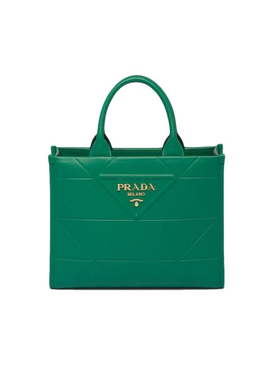 Top-Stitching Small Leather Symbol Tote Bag Mango - PRADA - BALAAN 1