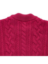 Cable Wool Knit Top Fuchsia - AMI - BALAAN 7