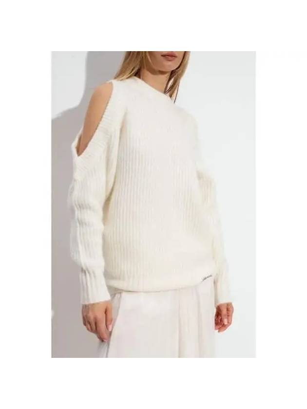 Jersey Logo Knit Top Ivory - GANNI - BALAAN 3