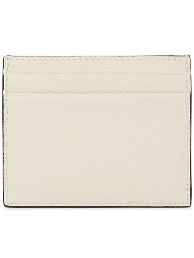 V Logo Signature Card Wallet Ivory - VALENTINO - BALAAN 4