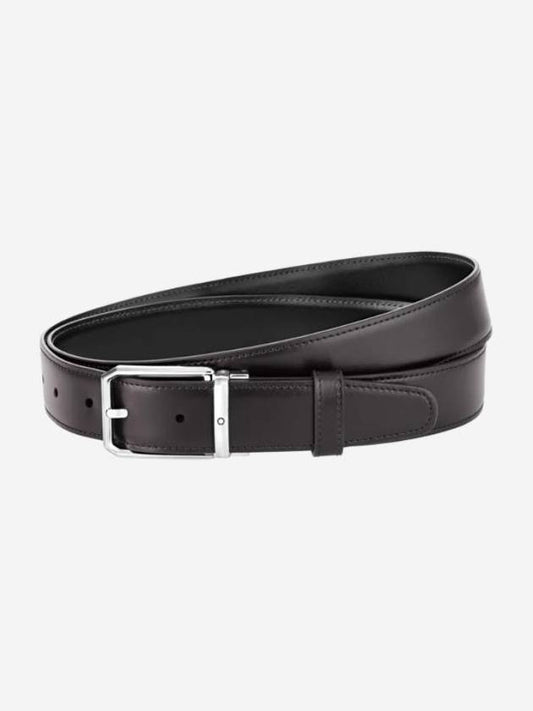 32mm Reversible Leather Belt Black Burgundy - MONTBLANC - BALAAN 1