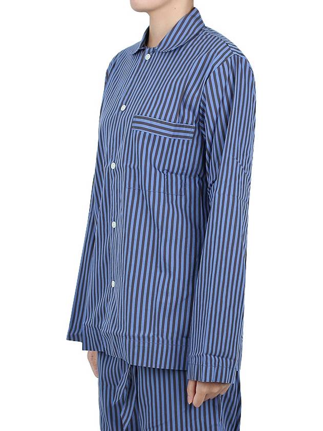 Poplin Striped Pajamas Long Sleeve Shirt SWT VS - TEKLA - BALAAN 7