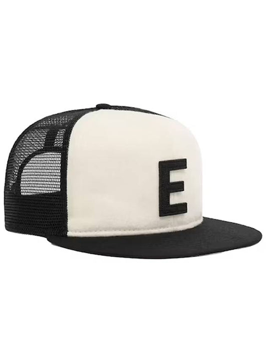 E Logo Snapback Black White - FEAR OF GOD ESSENTIALS - BALAAN 1