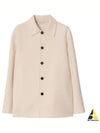 Single-Breasted Wool Jacket Ivory - BURBERRY - BALAAN 2