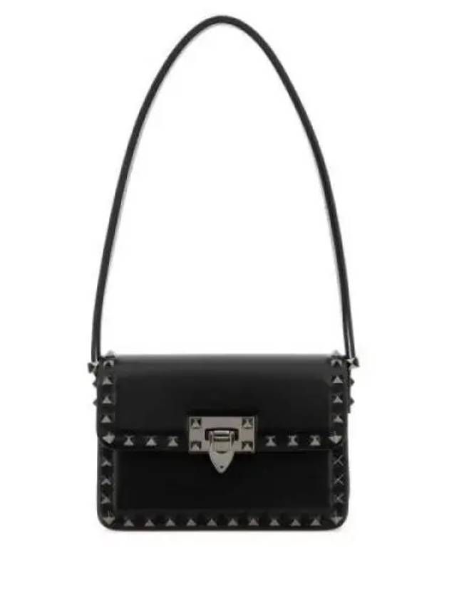 Small Rockstud Shoulder Bag Black Silver 4W2B0M42QYV0NO - VALENTINO - BALAAN 1