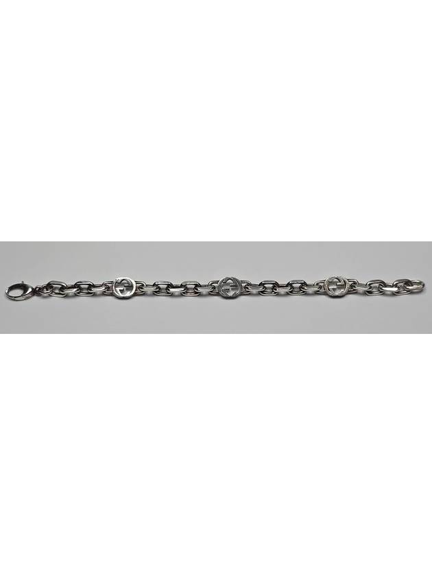 Interlocking detail silver bracelet - GUCCI - BALAAN 5