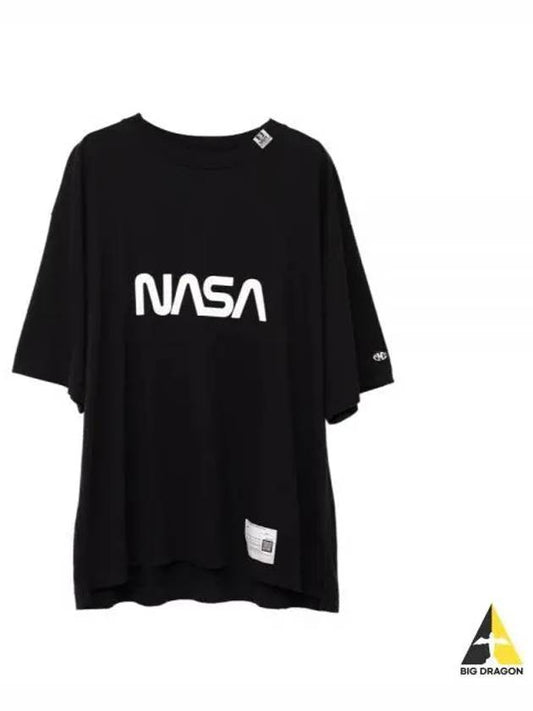 24 A12TS662 BLACK NASA logo print t shirt - MIHARA YASUHIRO - BALAAN 1