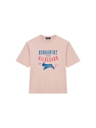 Men s Dog Logo Crew Neck T Shirt Vanilla - DSQUARED2 - BALAAN 1