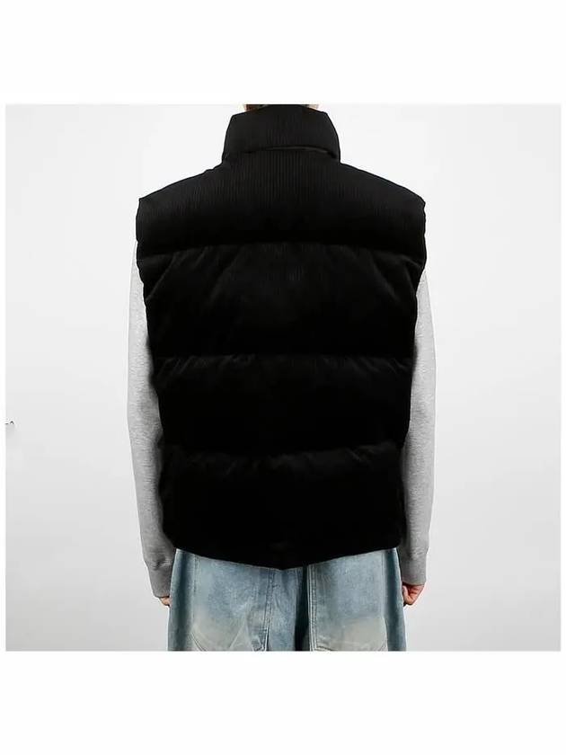 Corduroy Down Vest Black - PRADA - BALAAN 5