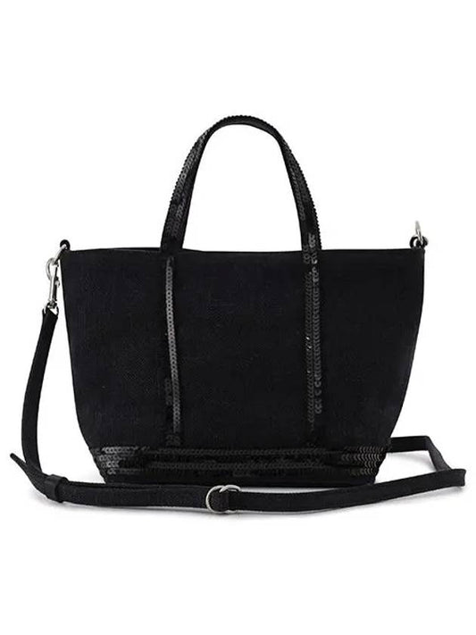 Sequin Embellished Tote Bag Black - VANESSA BRUNO - BALAAN 2