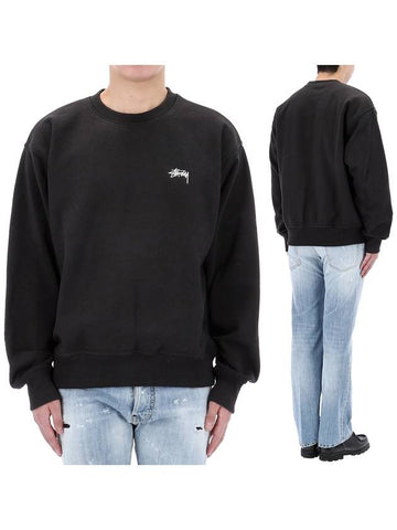 Logo Crew Neck Sweatshirt 118531 WASHEDBLACK - STUSSY - BALAAN 1