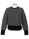 crewet striped knit top navy - THOM BROWNE - BALAAN.