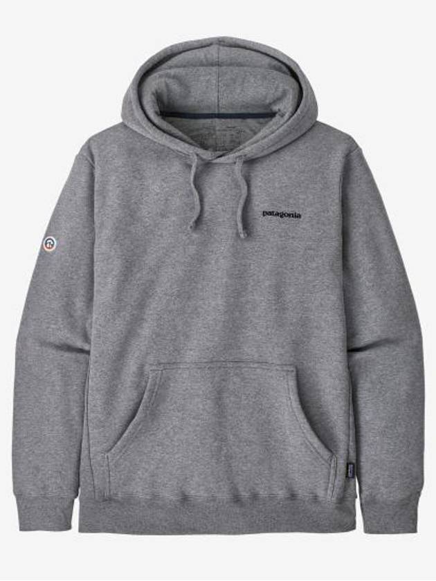 Fitz Roy Icon Uprisal Fleece Hoodie Gravel Header - PATAGONIA - BALAAN 2