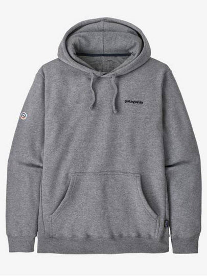 Fitz Roy Icon Uprisal Fleece Hoodie Gravel Header - PATAGONIA - BALAAN 2