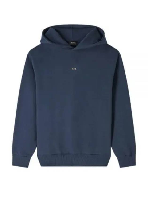 Boxy Micro Logo Hoodie Navy - A.P.C. - BALAAN 2