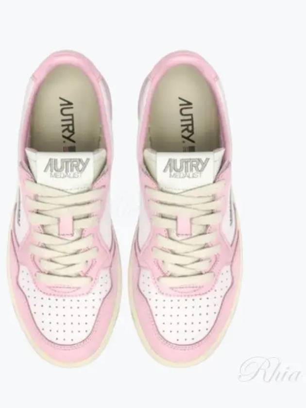 Women's Medalist Bi-Color Low-Top Sneakers White Pink - AUTRY - BALAAN 2