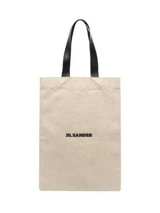 Book Grande Logo Canvas Tote Bag Ecru - JIL SANDER - BALAAN 2