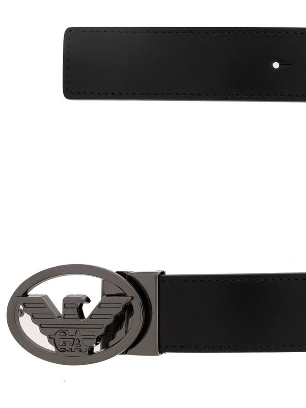 Emporio Armani Belt With Three Interchangeable Buckles, Men's, Black - EMPORIO ARMANI - BALAAN 5