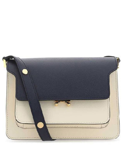 Saffiano Trunk Medium Shoulder Bag Navy - MARNI - BALAAN 2