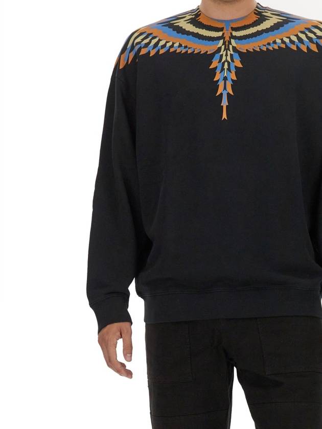 23 fw Organic Cotton Sweatshirt WITH Optical Wing Print CMBA097F23FLE0011033 B0650756157 - MARCELO BURLON - BALAAN 5