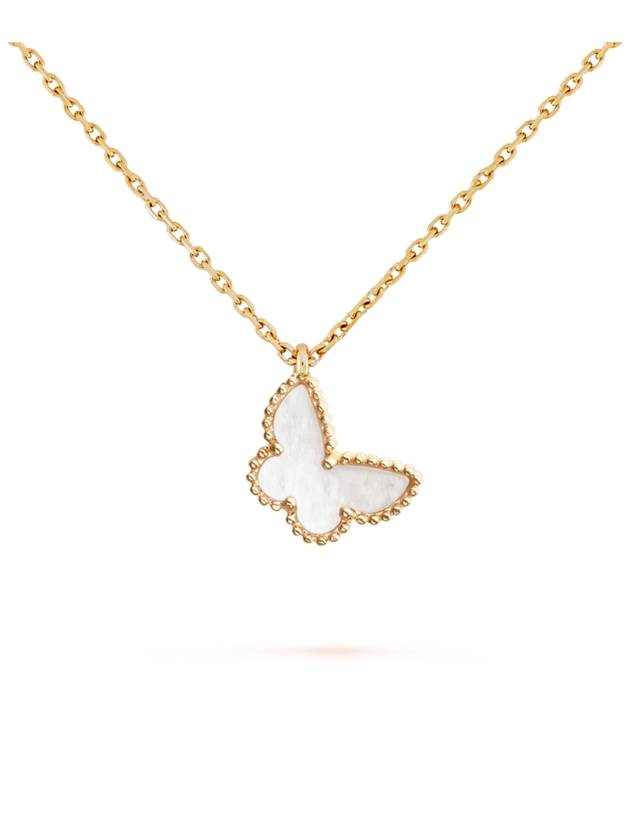 Sweet Alhambra Butterfly Pendant Necklace Gold White - VANCLEEFARPELS - BALAAN 2