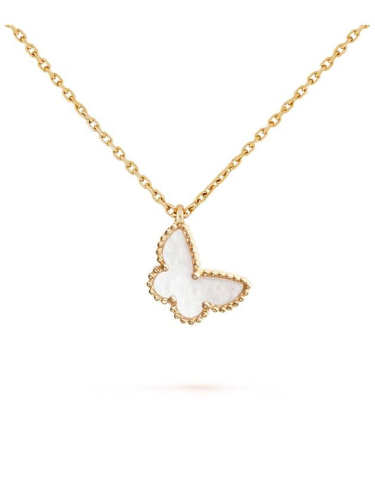 Sweet Alhambra Butterfly Pendant Gold Necklace Mother of Pearl - VANCLEEFARPELS - BALAAN 2