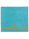 Cotton Terry Logo Beach Towel Blue - STONE ISLAND - BALAAN 2