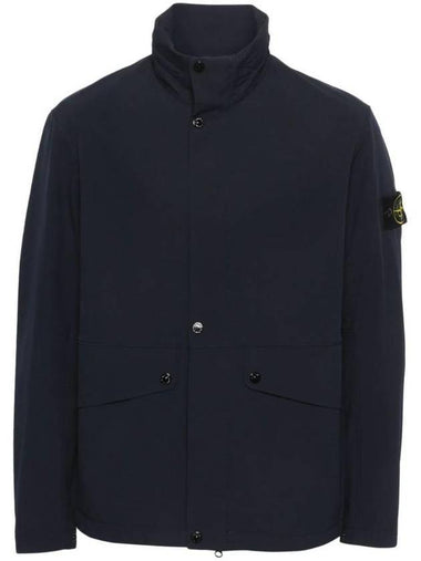 Logo Light Soft Shell Jacket Navy - STONE ISLAND - BALAAN 1