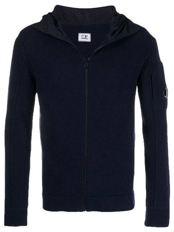 Arm Lens Detail Zip-Up Hoodie Navy - CP COMPANY - BALAAN 1