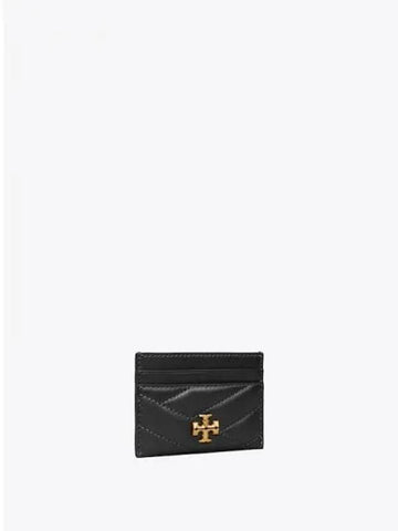 Kira Chevron Card Wallet Case Black Domestic Product GM0022080326125 - TORY BURCH - BALAAN 1