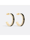 NIGHT CODE Large Hoop Earrings Black E3473WOMLQ D307 - DIOR - BALAAN 1