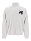 Fox Head Intarsia Comfort Turtleneck Light Grey - MAISON KITSUNE - BALAAN 2