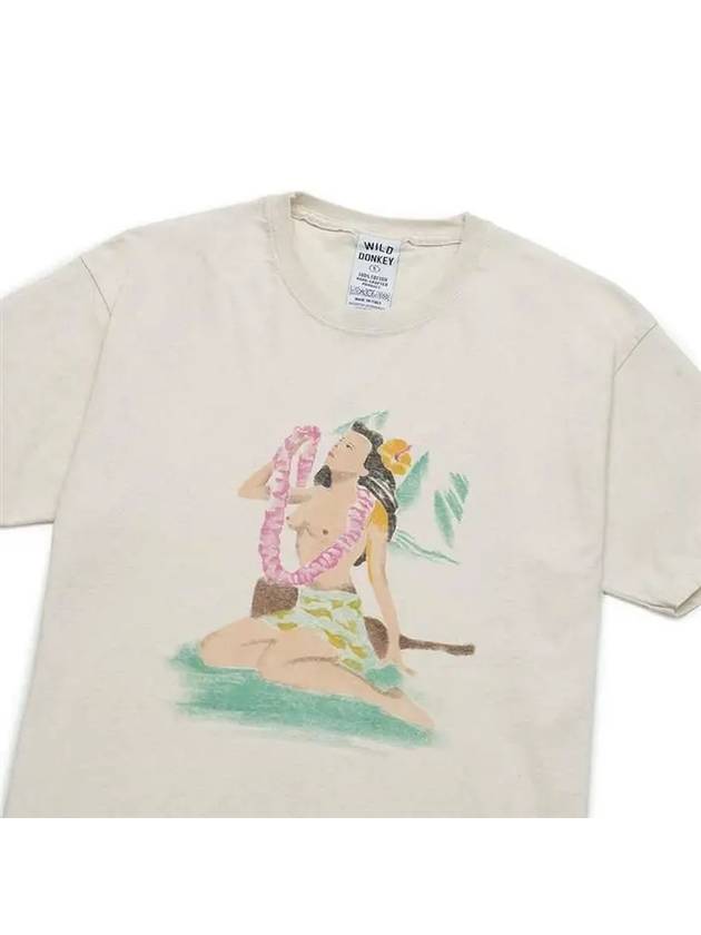 Hawaiian short sleeve t shirt natural - WILD DONKEY - BALAAN 4