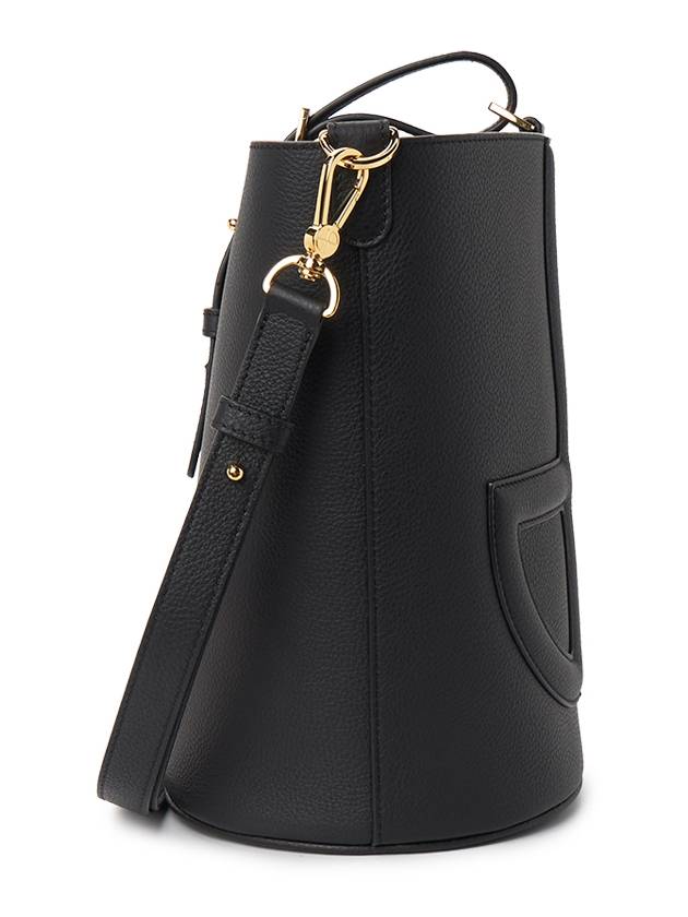 Medium JP Leather Bucket Bag Black - PATOU - BALAAN 3