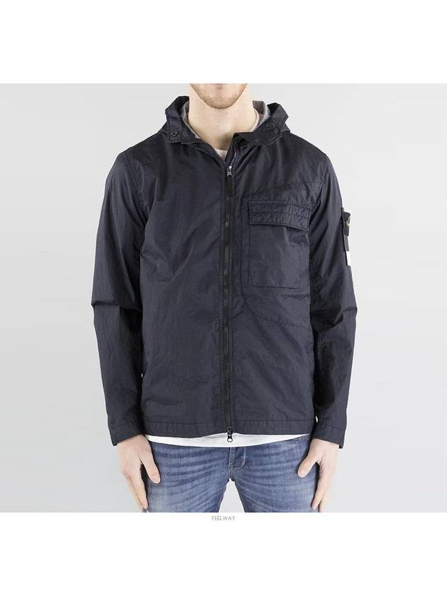 Waffen Patch Membrana Hooded Jacket Navy - STONE ISLAND - BALAAN 4