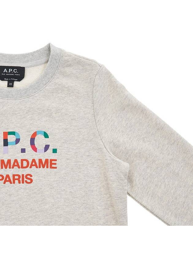 Women's Color Block Logo Sweat Sweatshirt Ecru Header - A.P.C. - BALAAN 5