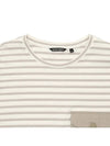 Striped Beige Round T-Shirt STEE162 - IKALOOOK - BALAAN 3