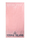 Cotton Terry Logo Beach Towel Pink - STONE ISLAND - BALAAN 2