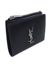 Monogram Half Wallet Black - SAINT LAURENT - BALAAN 4