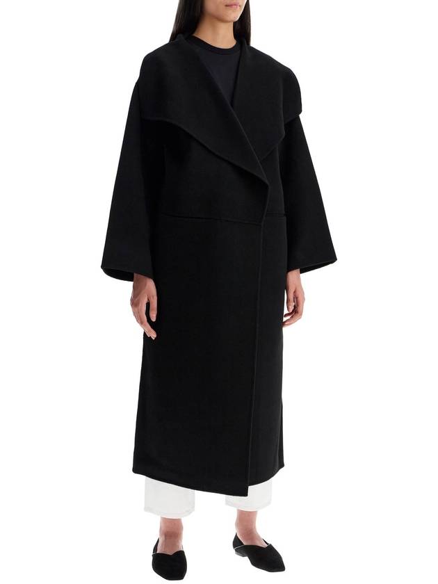 Signature Wool Cashmere Single Coat Black - TOTEME - BALAAN 3