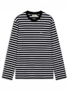 Fox Logo Stripe Long Sleeve T-Shirt White Black - MAISON KITSUNE - BALAAN 2