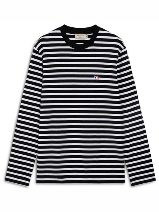 Fox Logo Stripe Long Sleeve T-Shirt White Black - MAISON KITSUNE - BALAAN 2