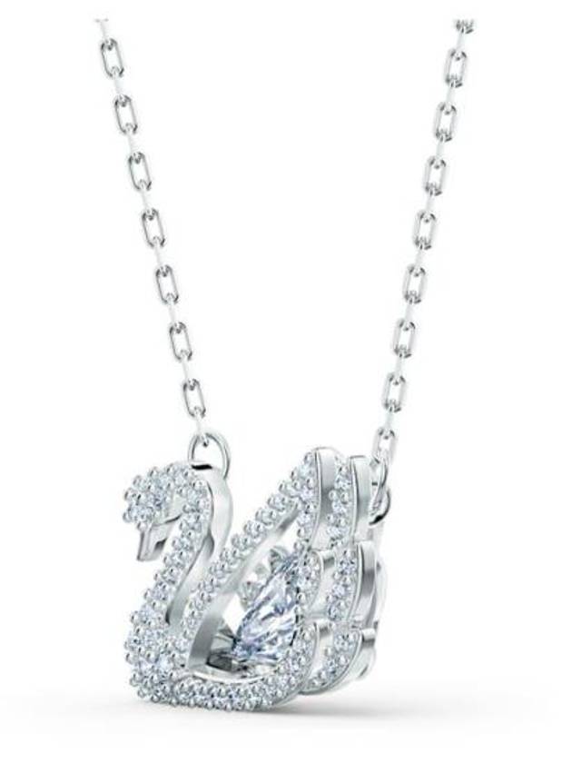 Iconic Swan Pendant Necklace White Silver - SWAROVSKI - BALAAN 5