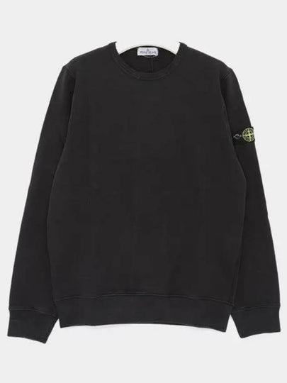 Kids Wappen Patch Organic Cotton Fleece Sweatshirt Black - STONE ISLAND - BALAAN 2