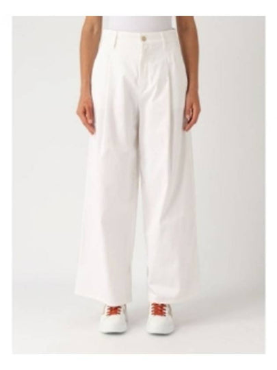 Vincent Cotton Wide Pants White - MAX MARA - BALAAN 2