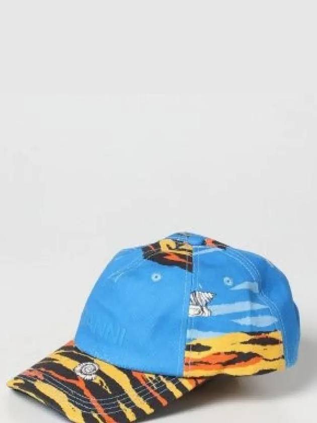 Beach Canvas Ball Cap Blue - GANNI - BALAAN 1