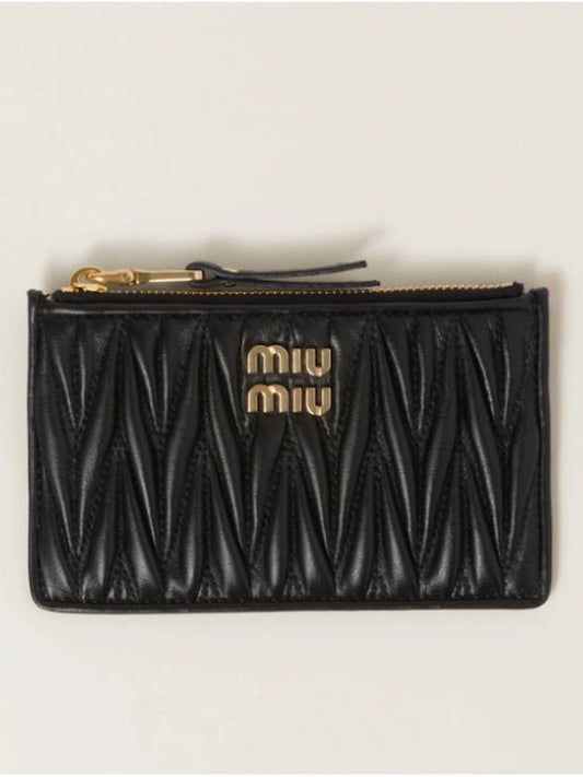 Matelasse Leather Envelope Wallet Black - MIU MIU - BALAAN 2